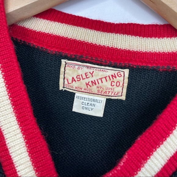 Lasley Knitting Co. Seattle Cheerleading Vintage Pep Squad Short Sleeve Sweater - Picture 5 of 7